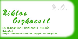 miklos oszkocsil business card